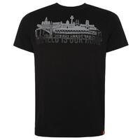 Liverpool FC Anfield Skyline T Shirt Mens Black M