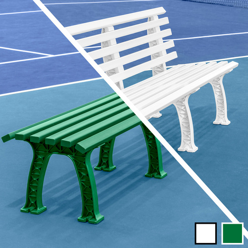 Vermont Tennis Court Benches [3/4 Seater] - Green Or White