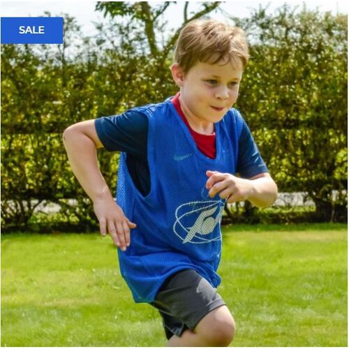 FORZA PRO RUGBY TRAINING VESTS [5 - 15 PACKS] [Colour: Blue] [Pack Size:: Pack of 5] [Bib Size:: Kids]