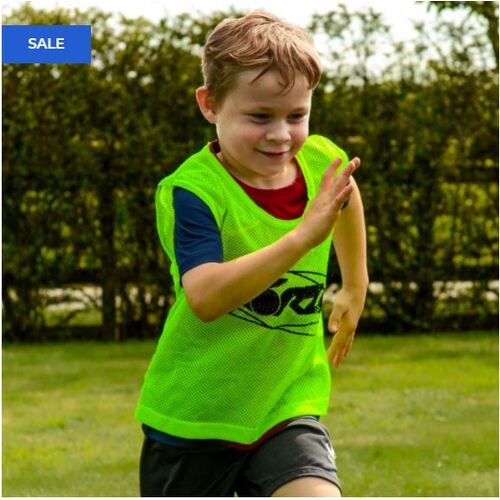 FORZA PRO RUGBY TRAINING VESTS [5 - 15 PACKS] [Colour: Green] [Pack Size:: Pack of 5] [Bib Size:: Kids]