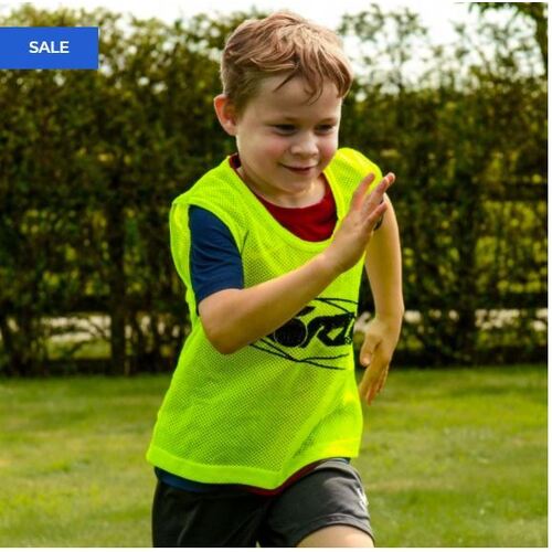 FORZA PRO RUGBY TRAINING VESTS [5 - 15 PACKS] [Colour: Yellow] [Pack Size:: Pack of 5] [Bib Size:: Kids]