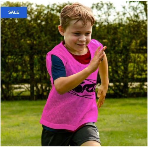 FORZA PRO RUGBY TRAINING VESTS [5 - 15 PACKS] [Colour: Pink] [Pack Size:: Pack of 5] [Bib Size:: Kids]