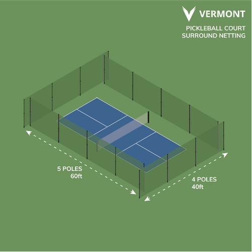 Vermont Socketed Pickleball Court Surround System