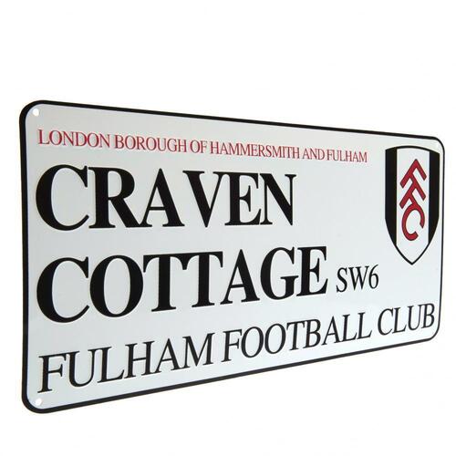 Fulham FC White Street Sign