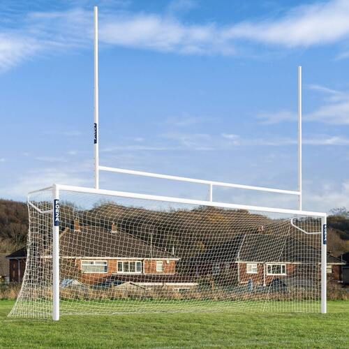 SOCKETED ALUMINIUM SOCCER & RUGBY COMBINATION GOALS