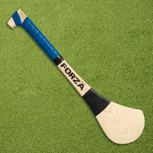 FORZA Ash Wood Hurling (GAA) Stick [5 Sizes] [Grip Colour:: Blue] [Stick Size:: 24"]
