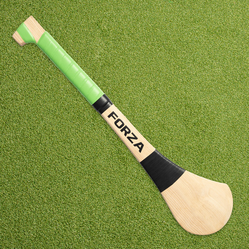 FORZA Ash Wood Hurling (GAA) Stick [5 Sizes] [Grip Colour:: Green] [Stick Size:: 26"]
