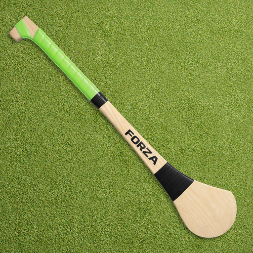 FORZA Ash Wood Hurling (GAA) Stick [5 Sizes] [Grip Colour:: Green] [Stick Size:: 30"]
