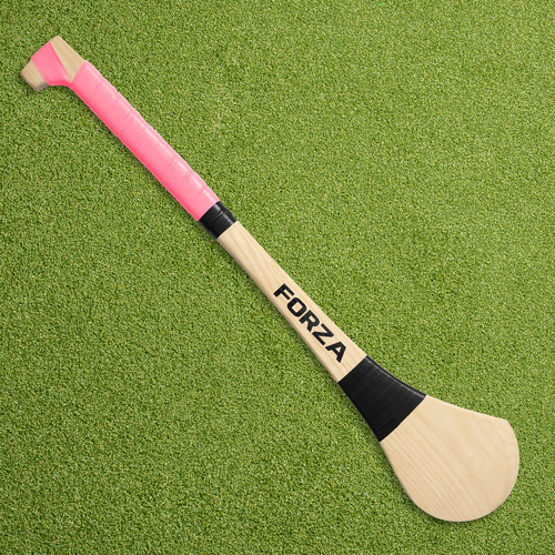 FORZA Ash Wood Hurling (GAA) Stick [5 Sizes] [Grip Colour:: Pink] [Stick Size:: 30"]