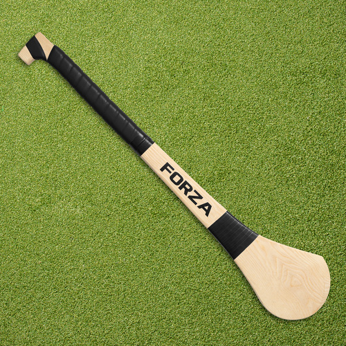 FORZA Ash Wood Hurling (GAA) Stick [5 Sizes] [Grip Colour:: Black] [Stick Size:: 32"]