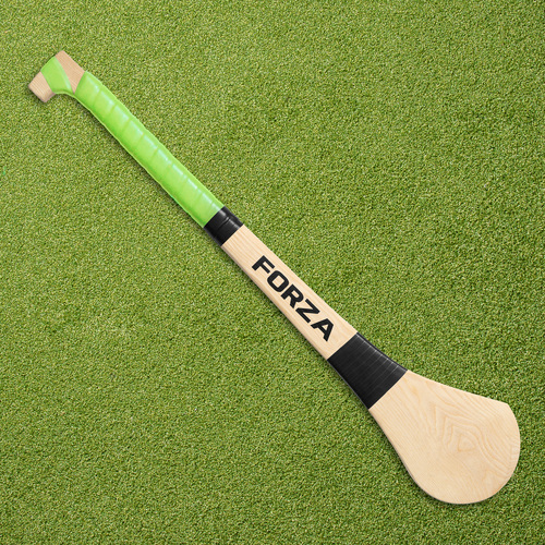FORZA Ash Wood Hurling (GAA) Stick [5 Sizes] [Grip Colour:: Green] [Stick Size:: 32"]