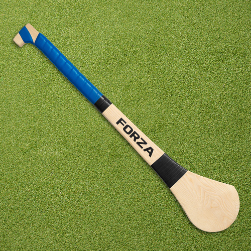 FORZA Ash Wood Hurling (GAA) Stick [5 Sizes] [Grip Colour:: Blue] [Stick Size:: 32"]