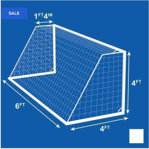 1.8M X 1.2M REPLACEMENT SOCCER GOAL NETS [Style: Standard] [Size:: 1.8m x 1.2m x 0.4m x 1.2m] [Thickness:: 3mm | White]