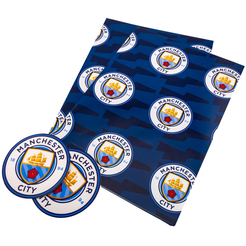 Manchester City FC Text Gift Wrap