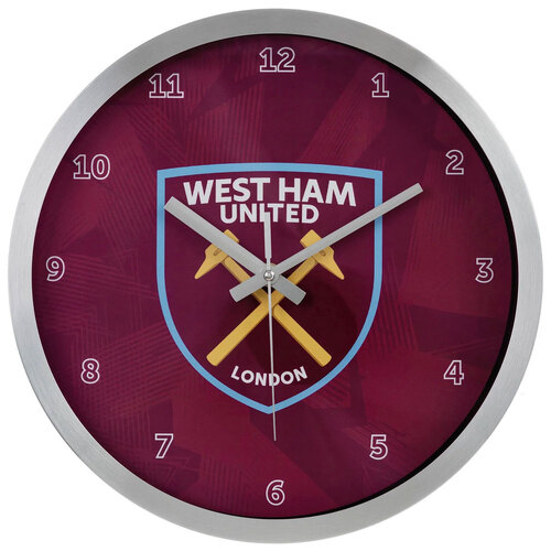 West Ham United FC Geo Metal Wall Clock