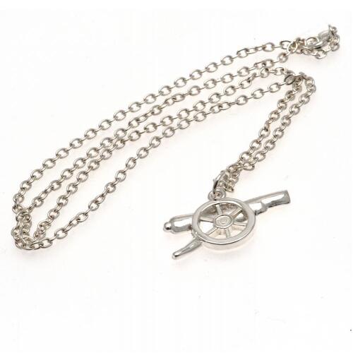 Arsenal FC Silver Plated Pendant &amp; Chain GN