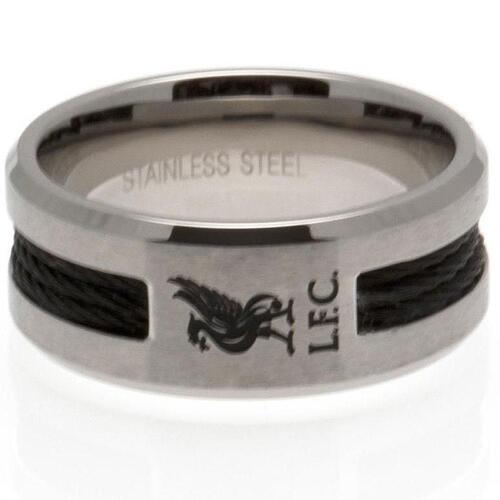 Liverpool FC Black Inlay Ring Small