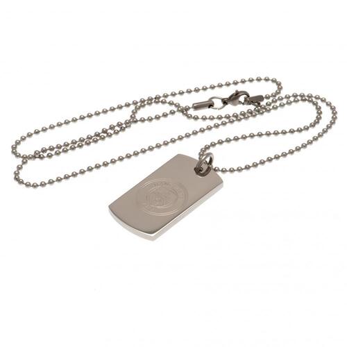 Manchester City FC Engraved Dog Tag &amp; Chain